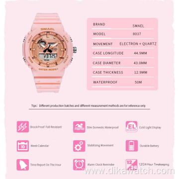 SMAEL Fashion Women Digital Watch Top Luxury Brands